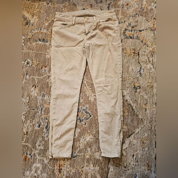 7 for all mankind skinny micro cords sz 32 with 27" inseam. Has zippers on sides - Picture 1 of 7